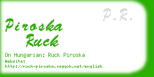 piroska ruck business card